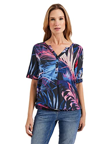 CECIL Damen B343930 Shirtbluse, Carbon Grey, XL EU