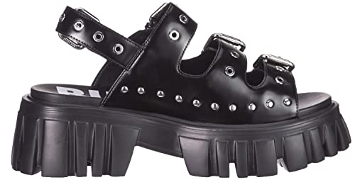 Buffalo Lion RIV, Sandali Donna, Nero, 38 EU