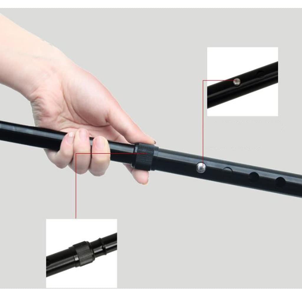 Stampelle a Doppio Uso per Anziani, Bastone Antiscivolo, a Quattro Gambe, telescopico Illuminato Leggero, a Quattro Angoli