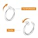 CrazyPiercing 8 pcs of Surgical Steel Clip on Non-pierced Hoops Fake Nose Lip Ear Rings Piercing (silver color)