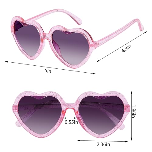 3 Pairs Kids Sunglasses Lovely Cute Girls Toddlers Glasse for Party Birthday Outdoor Beach Eyewear3