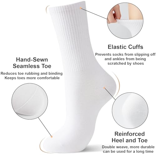 J-BOX Women Cotton Crew Socks - Breathable Thin Dress Socks for Business & Casual, Soft Comfort Above Ankle Wear2