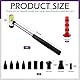 Swpeet 11Pcs Paintless Dent Repair Tool Kits, eine Delle Gummihammer, EIN Metall Tap Down Stift mit 9 verschiedenen geformten Köpfen Tipps, Delle Entfernung Tap Down Tools für Autos Delle Reparatur