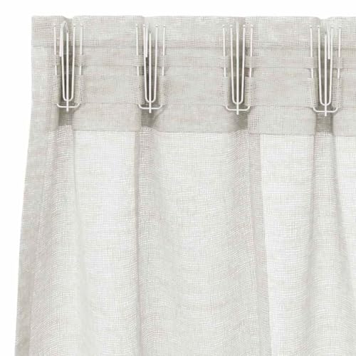 Cortinas de gasa crema Mangloder pack de 2 paneles 245x140 cm para salón 5