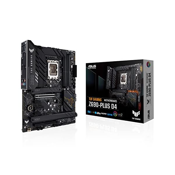 ASUS TUF GAMING Z690-PLUS D4 - Placa base Gaming LGA 1700 ATX (VRM de 15 fases, PCIe 5.0, RAM DDR4, cuatro M.2, Ethernet de 2.5 GB, USB 3.2 Gen. 2 de tipo C frontal, Thunderbolt 4 e iluminación R GB)