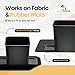 HAUSSIMPLE Car Trash Can Leakproof Compact Garbage Bin w/Stability Flap, Anti-Slip Base, Portable Trash Holder for Cars, Trucks, SUVs, Minivans, Auto Organizer with Trash Bags (Black, Small)