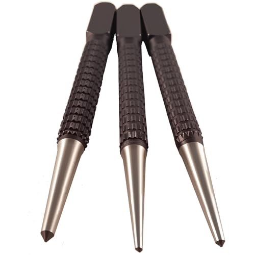 Dtacke 3pc High carbon steel Non Slip Automatic Center Punch Set DIY Marking Tool Metal Wood Scribe Marking Tool