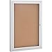 Global Industrial Enclosed Bulletin Board - Cork - Aluminum Frame - 24" x 36" - 1 Door