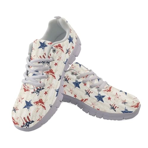 Image of GIFTPUZZ Mens Lace Up Athletic Trainers Running Sneakers Wedge Breathable Gym Lightweight Sports Tennis Shoes