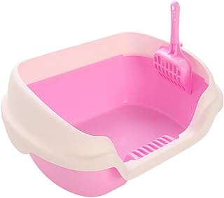 UKCOCO Caixa De Areia De Gato Extra Grande Autolimpável Caixa De Areia Pequena Com Tampa Caixa De Areia De Limpeza Automática Caixa De Areia De Gato Fechada Móveis Semi Bacia De Gato