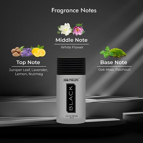 Image of John Phillips Dark Code & Black 60 ml + 60 ml Eau De French Perfume For Men