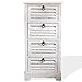 Rebecca Mobili Cajonera pequeña, Mueble Auxiliar baño, 4 cajones Blanco, Madera de paulonia, Shabby Chic, para Dormitorio y baño - Medidas: 81 x 42 x 29 cm (AxANxF) - Art. RE4554