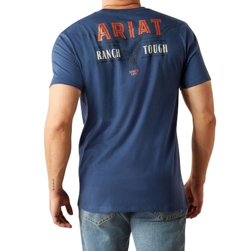 Ariat Ranch Tough T-Shirt pour Homme en coton résistant coloris marron