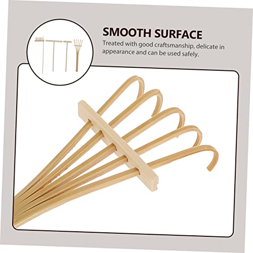 Wakauto 16 Peças Mesa De Areia Ancinho De Bambu Mini Ferramentas Topper De Mesa Acessórios De Mesa A