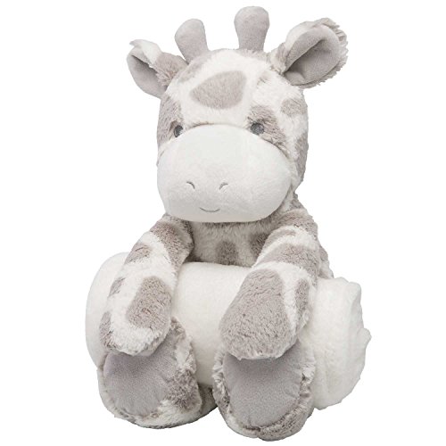 Elegant Baby Bedtime Huggie Giraffe, Gray/White