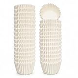 Prefer Green Non-Stick 500 Count White Mini Cupcake Liners For Baking, Food-Grade Cupcake Wrapper, Greaseproof Parchment Muffin Liners,Baking Cups For Cupcakes, Muffins, Nuts