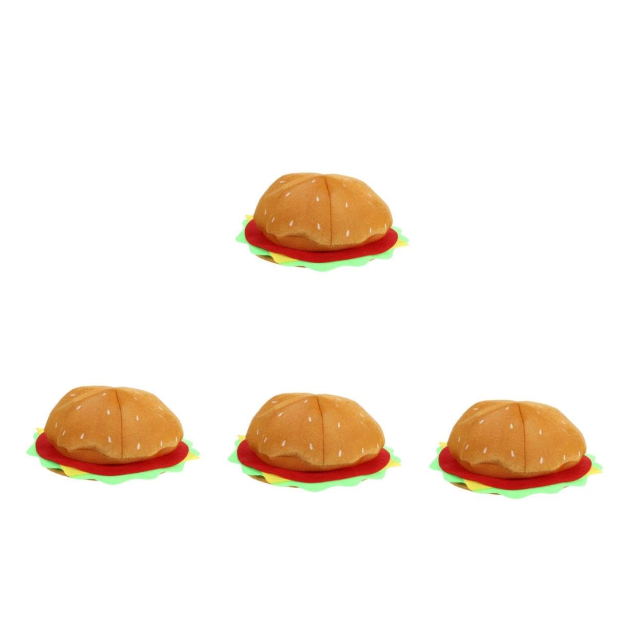 ABOOFAN 4 piezas Sombrero Divertido Hamburguesa de Ligera Cómodo para Fiestas Temáticas Halloween y Cosplay Diseño y Compacto para Uso Prolongado