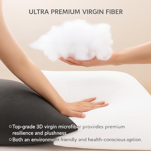 Image of Premium Polyester Fiber Cushion Fillers - Pack of 5 Pcs | 22 x 22 Inches | Dark Grey| Cushions, Sofa Pillow, Cushion for Sofa, Cushion for Bed, Decorative Pillow, Pillow for Support