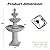 TITIMO 48" High Italian Feature Freestanding Water Fountain Outdoor and Indoor,3-Tier Roman Pillar Waterfalls Fountains for Garden,Patio,Yard,Deck,Backyard,Porch (Gray)