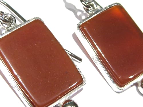 Cornaline boucles d'oreilles de haute qualité en pierre fine - 3