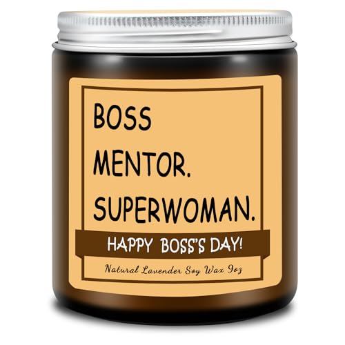 Homsolver Boss Gifts for Women,Unique Boss Day, Birthday, Christmas or New Job Promotion Retirement Candle, Mentor Superwoman Scent Candles