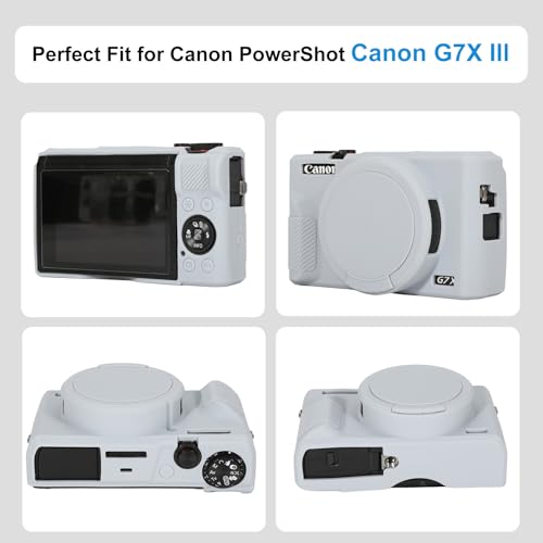 Funda de silicona para Canon PowerShot G7 X Mark III gris miniatura 2