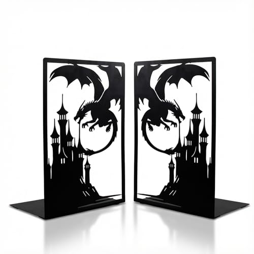 Gothic Dragon Castle Bookends