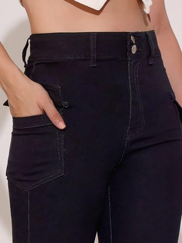 Image of Dolce Crudo Boot Cut High Rise Cropped Jeans for Women