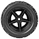 KIMISS Haiboxing RC-LKW-Reifen, Reifenersatz, Schwarz, 2-teiliger Radreifen-Ersatz, Passend für Hs 18301 18302 18311 18312 1 18 Rc-Auto