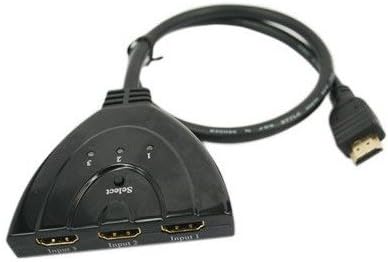 BY champper 3 Port HDMI Pigtail Switch with 55 cm HDMI Cable