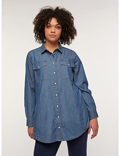FIORELLA RUBINO: Camicia in Denim Blu. 43 Stagione...