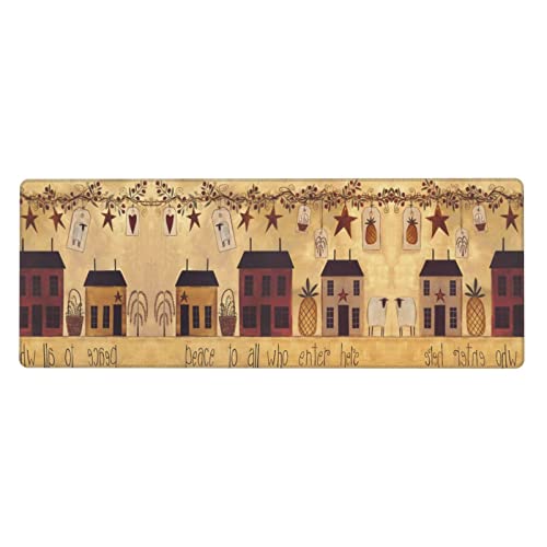 Tapis de souris XXL Fall Country Barn protège-bureau antidérapant