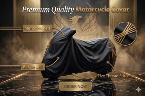 Image of Heavy Duty Waterproof Scooty & Bike Cover for Tvs Jupiter 110 - UV Resistant, Dustproof & Rain Protection, All-Weather Outdoor Cover for Bikes & Scooty with Buckle Straps
