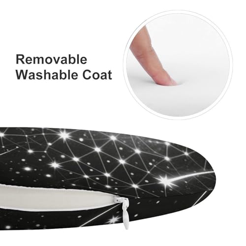 Cojín de asiento viscoelástico redondo para silla de oficina y sofá con cremallera 4