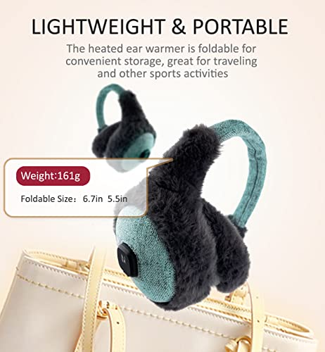 Aroma Season Heated Ear Warmer For Men & Women, 2 Heating Modes Electric Ear Muffs For Winter Sports, Travel #TOP1