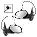 TRQ 2 Piece Driver and Passenger Side Mirror Assembly Set Electric Adjustment Heated No Memory Black Compatible with 2007-2013 Chevy Avalanche Suburban 2500 2007-2014 Suburban GMC Yukon Yukon XL 1500