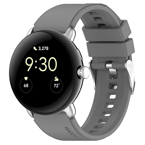 ROBANDOO For Google Pixel Watch 2�Ή� �o���h �V���R���� ���� ���X�g�o���h �h�� �ʋC�\�t�g �E���ȒP �X�|�[�c �x���g �֗� �ȒP���t�� (�O���[)