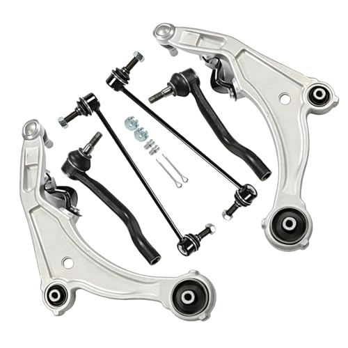 ChaiBayn 6PCS Front Suspension Kit Lower Control Arm Sway Bar Link Outer Tie Rod End Compatible with Nissan 2009-2014 Maxima OE K622054 K622059 ES800357 ES800358 K750282 K750283