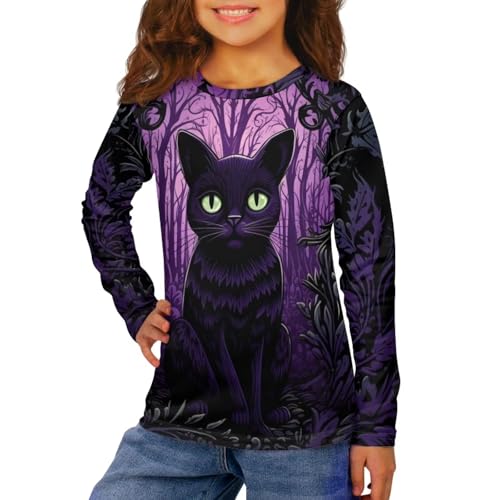 Long Sleeve Shirt for Girls Boys Kids Casual Tee Tops Size 3-163