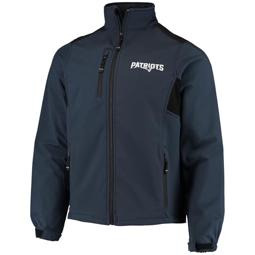 Image of dunbrooke Men's Navy Chicago Bears Softshell Fleece Full-Zip Jacket
