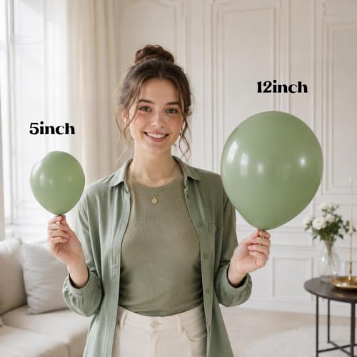 Image of Togvu Sage Green Balloons, 50Pack 5 Inch Small Mini Light Green Balloons