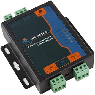 PUSR USR-CANET200 Industrial CAN to Etherent Converter Support CAN to RS485/ Ethernet to RS485 Transfer TCP/IP Protocol Relay Network (US Plug)