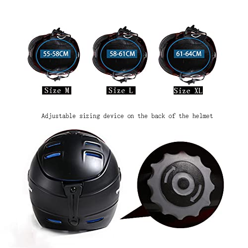 Casco De Esquí, Kit De Casco De Esquí con Gafas De Esquí, Casco Snowboard con Gafas De Esquí para Hombres, Mujeres Y Jóvenes, Esquí Profesional Snowboard Casco De Deportes De Nieve Orejera