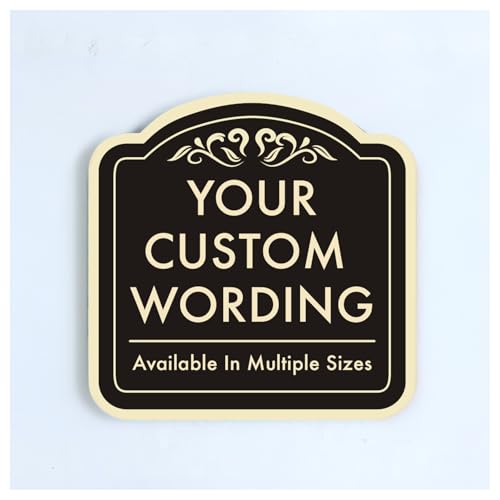 Custom Decorative Outdoor Metal Sign - Personalized Aluminum - Waterproof Driveway Sign, Black...