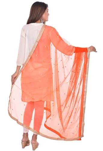 Image of YOUTHQUAKE Women's Embroidered Net Dupatta
