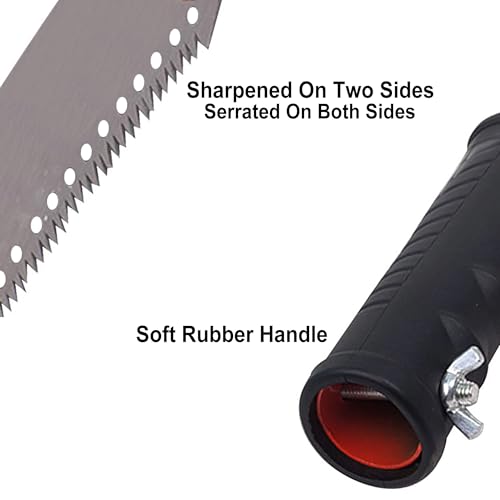 Image of Garden Pruning Saw | Tree Pruner With Extendable Pole Fixing Slot | Hand Tools For Remove Unwanted Branches In Your Garden, Hand-powered | With Rubber Grip Handle - 1Ps