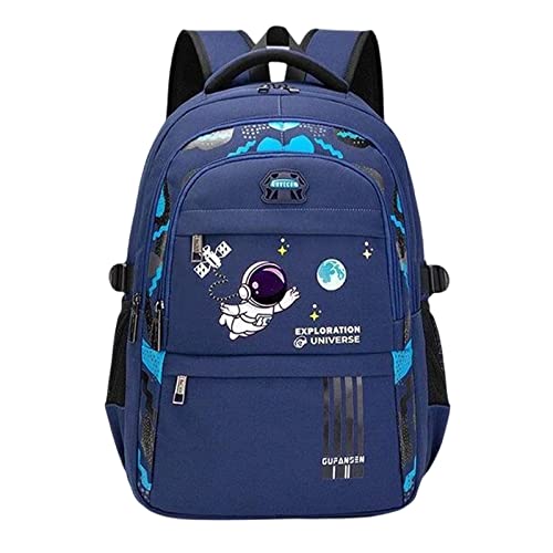 oshhni Mochila para Meninos, Alça de Ombro Ajustável, Mochila Respirável, Bolsa Escolar à Prova D'água para Meninos, Presente de Estudante de 3 Anos, azul pequeno