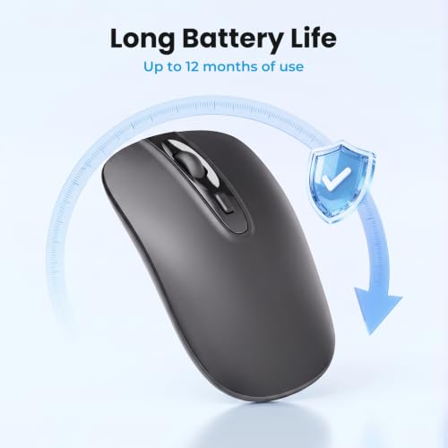 cimetech Maus Kabellos 2.4G Leise Funkmaus Ergo 3-DPI für PC/Linux/Mac – Ansicht 5