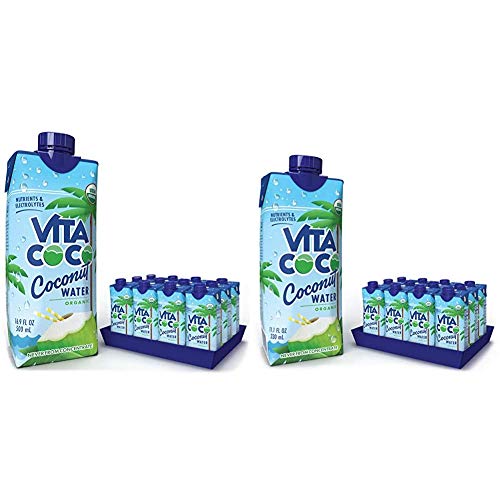 Vita Coco Coconut Water, Pure Organic | Refreshing Coconut Taste | 16.9 Oz (Pack Of 12) & Coconut Water, Pure Organic | Natural Hydrating Electrolyte Drink | Shelf Stable | 11.1 Oz (Pack Of 12) #TOP19