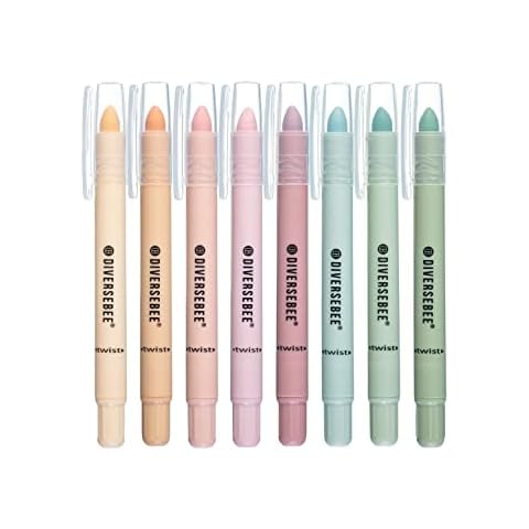 DIVERSEBEE Bible Highlighters and Pens No Bleed, 8 Pack Assorted Colors Gel Highlighters Set, Cute Bible Markers Study Journaling School Supplies & Accessories (Pastel) Cover